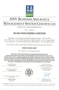 OHSAS SEAM Certificate